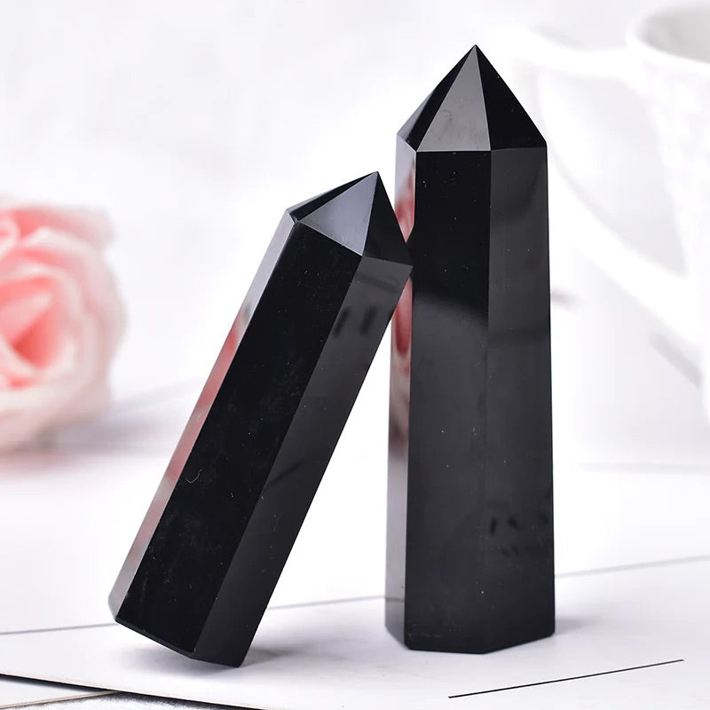 Obsidian - Crystal Pointed Tower