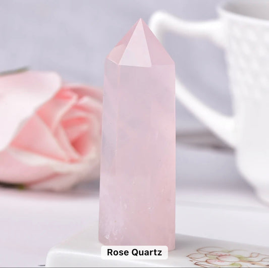 Rose Quartz - Crystal Pointed Tower