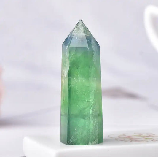 Green Fluorite - Crystal Pointed Tower